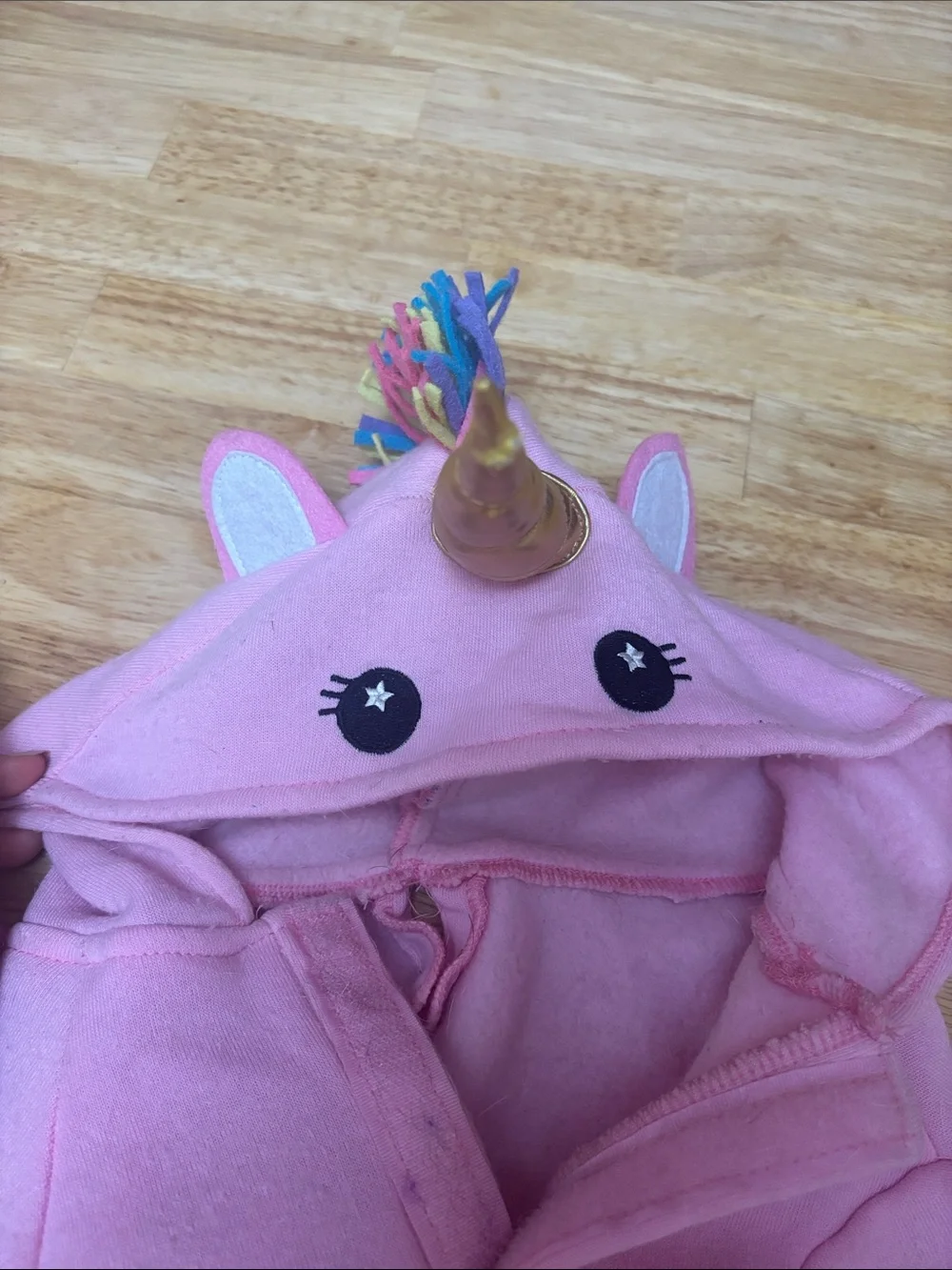 Pink Unicorn Dog Hoodie with Shiny Wings